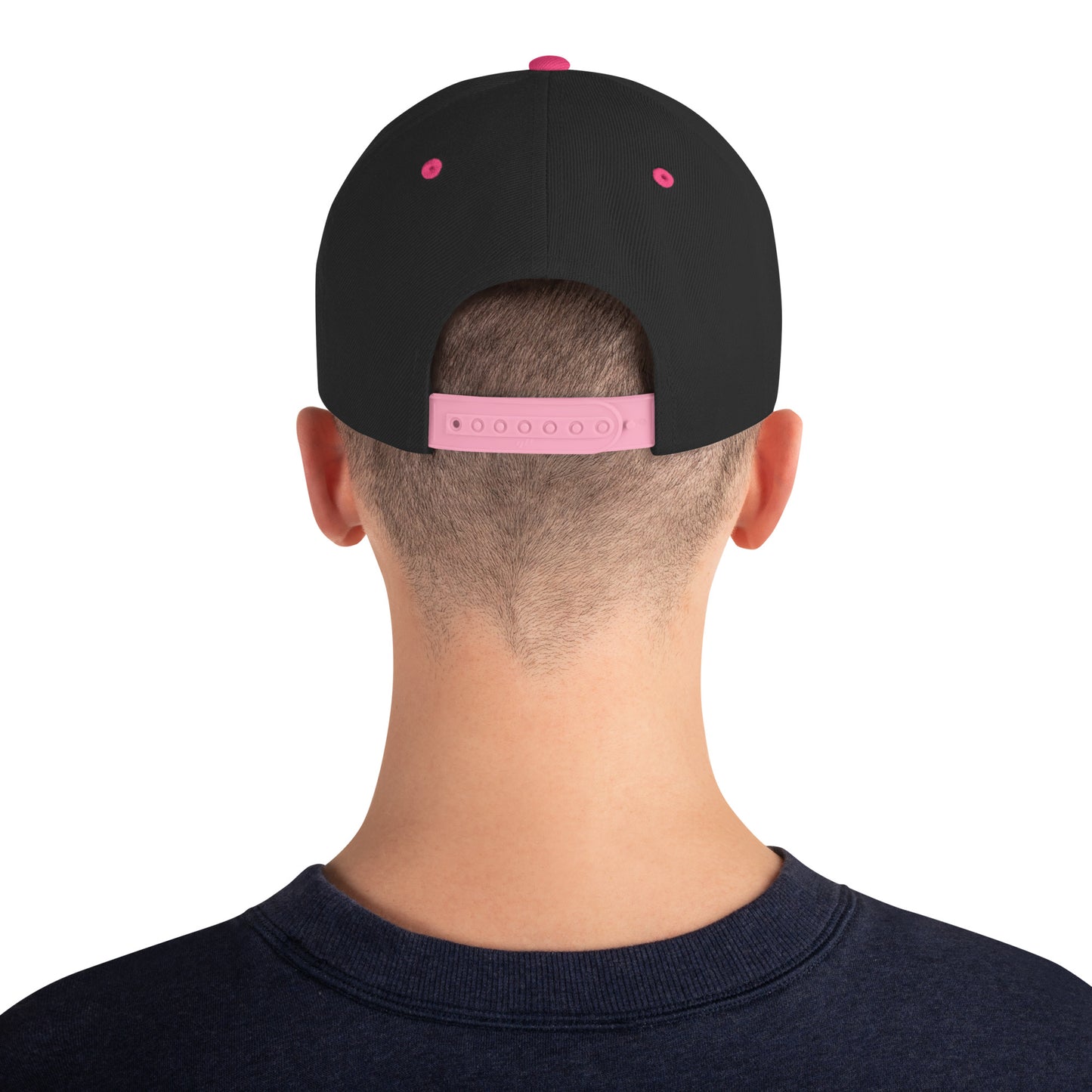 Snapback "BRBRGR" Neon Pink - grüne Unterseite