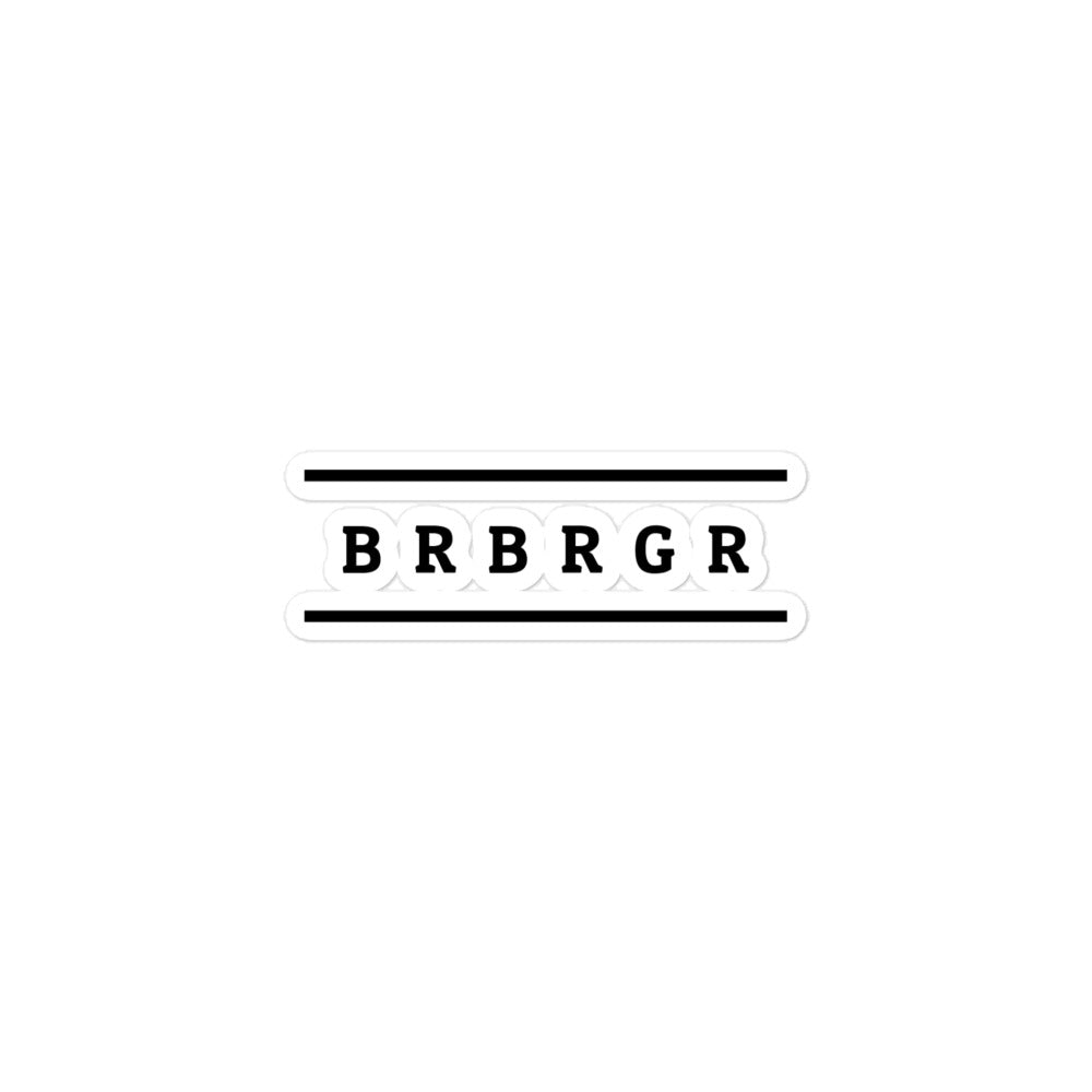 Aufkleber "BRBRGR", ca. 3,5x9cm