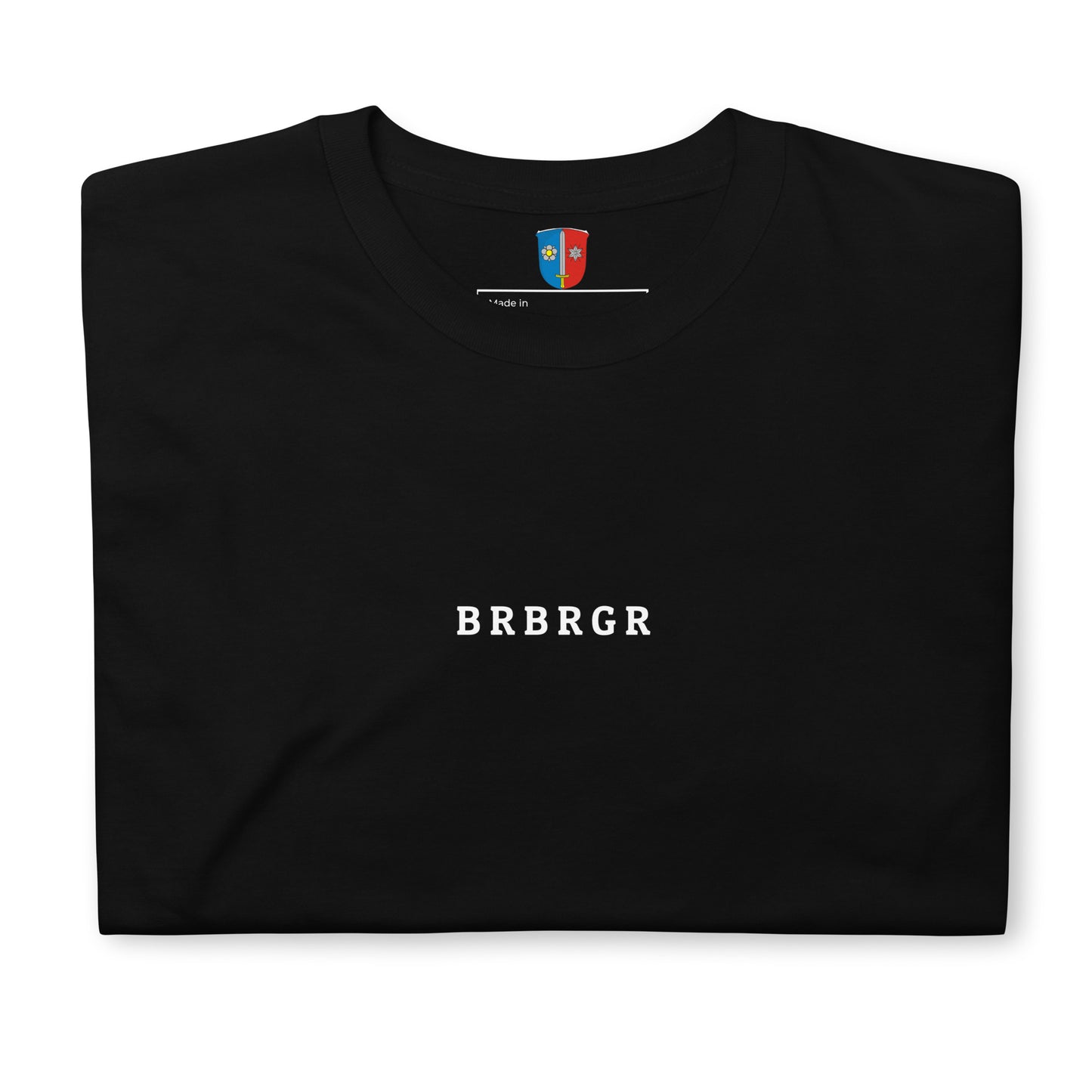Unisex T-Shirt "BRBRGR" Mitte schwarz