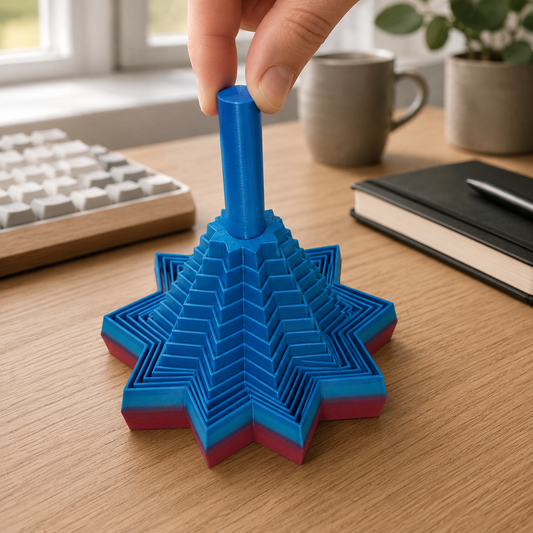 Fidget Spinner mit Spiral-Effekt – 3D-gedruckter Anti-Stress-Artikel