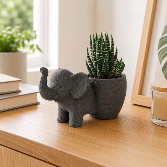 Sukkulenten-Pflanztopf „Elefant“ - süßer Blumentopf für kleine Pflanzen