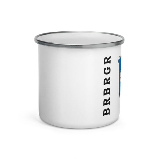 Emailletasse "BRBRGR" mit Wappen