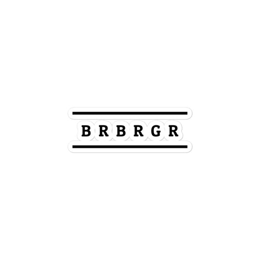 Aufkleber "BRBRGR", ca. 3,5x9cm