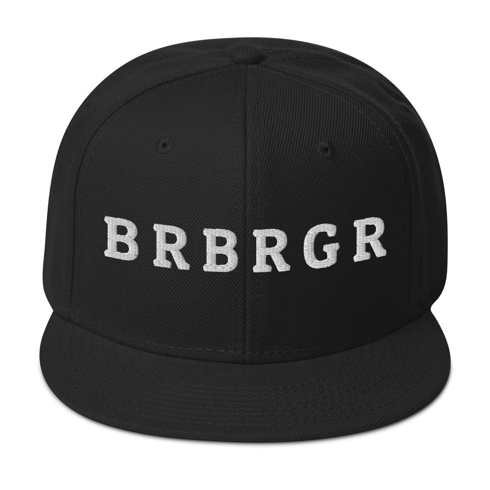 Snapback "BRBRGR" - graue Unterseite