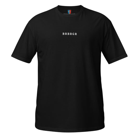 Unisex T-Shirt "BRBRGR" Mitte schwarz