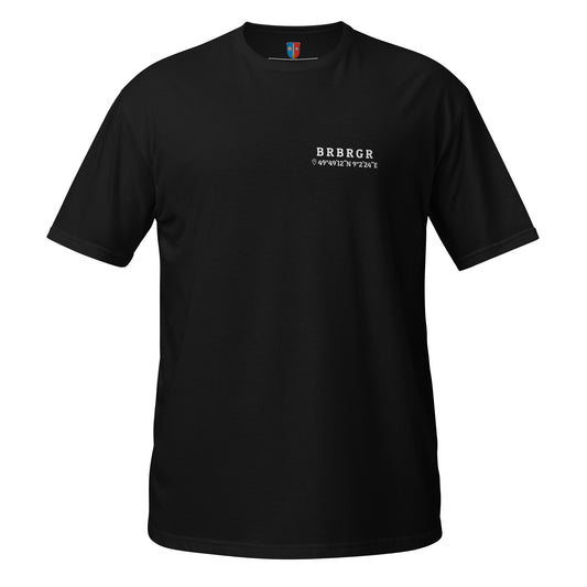 Unisex T-Shirt "BRBRGR" mit Koordinaten schwarz
