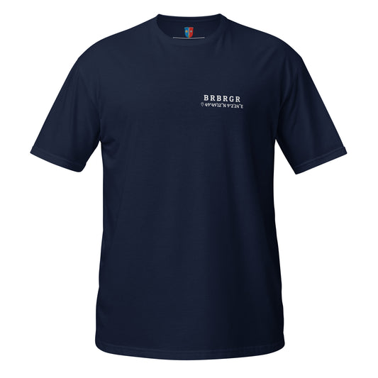 Unisex T-Shirt "BRBRGR" mit Koordinaten Navy